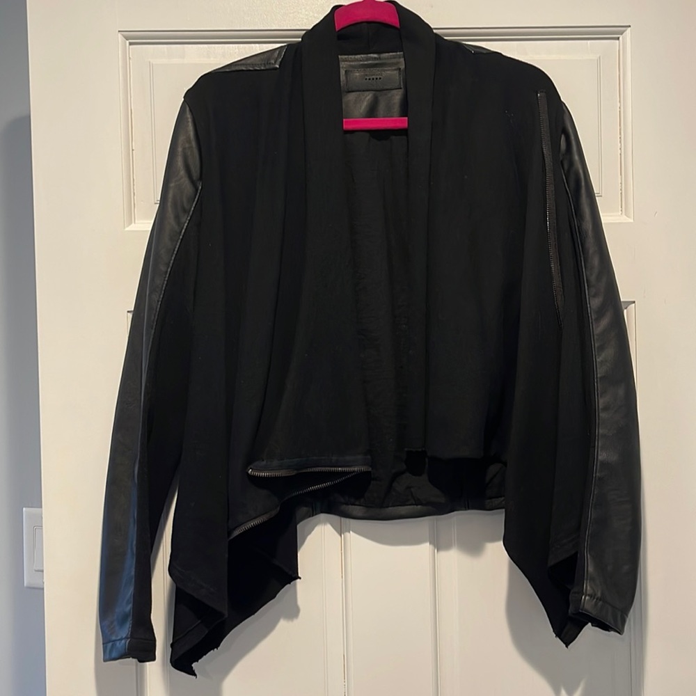 Black faux leather jacket